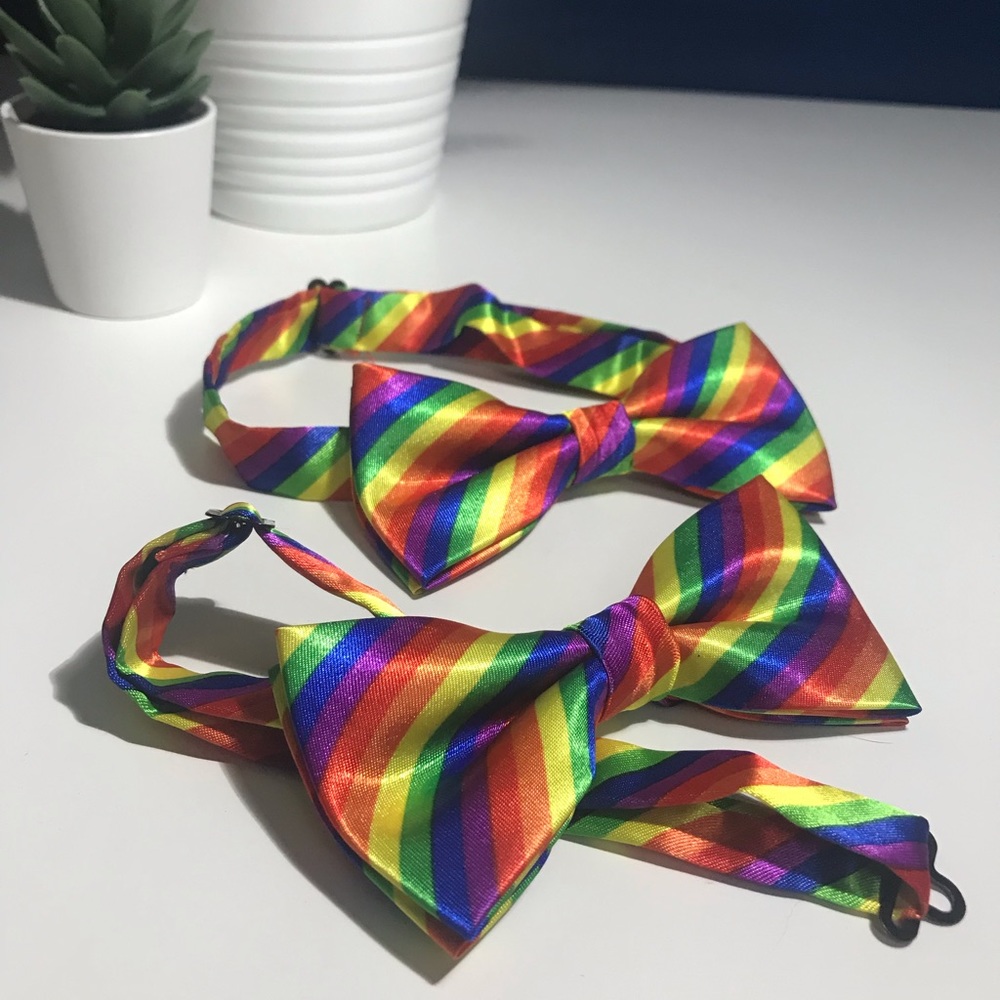Pair of Rainbow PRIDE Bow ties 🌈